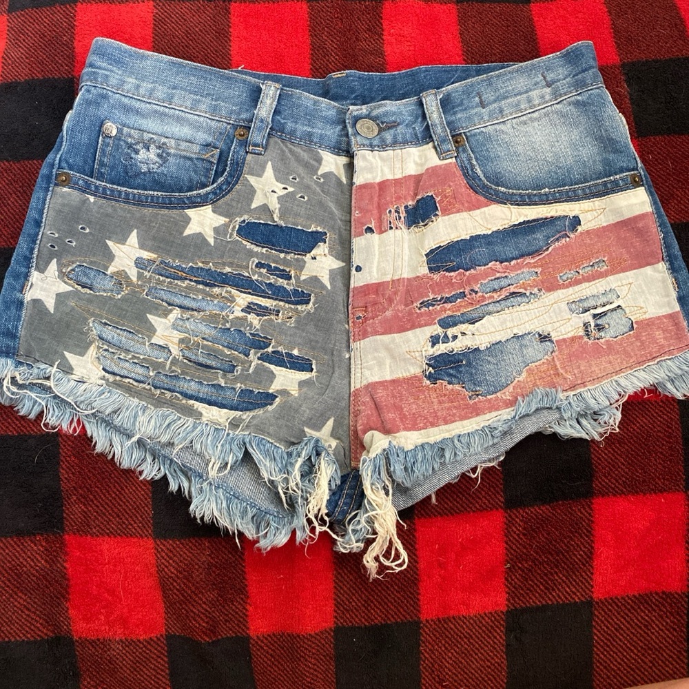 Ralph Lauren us flag Jean shorts